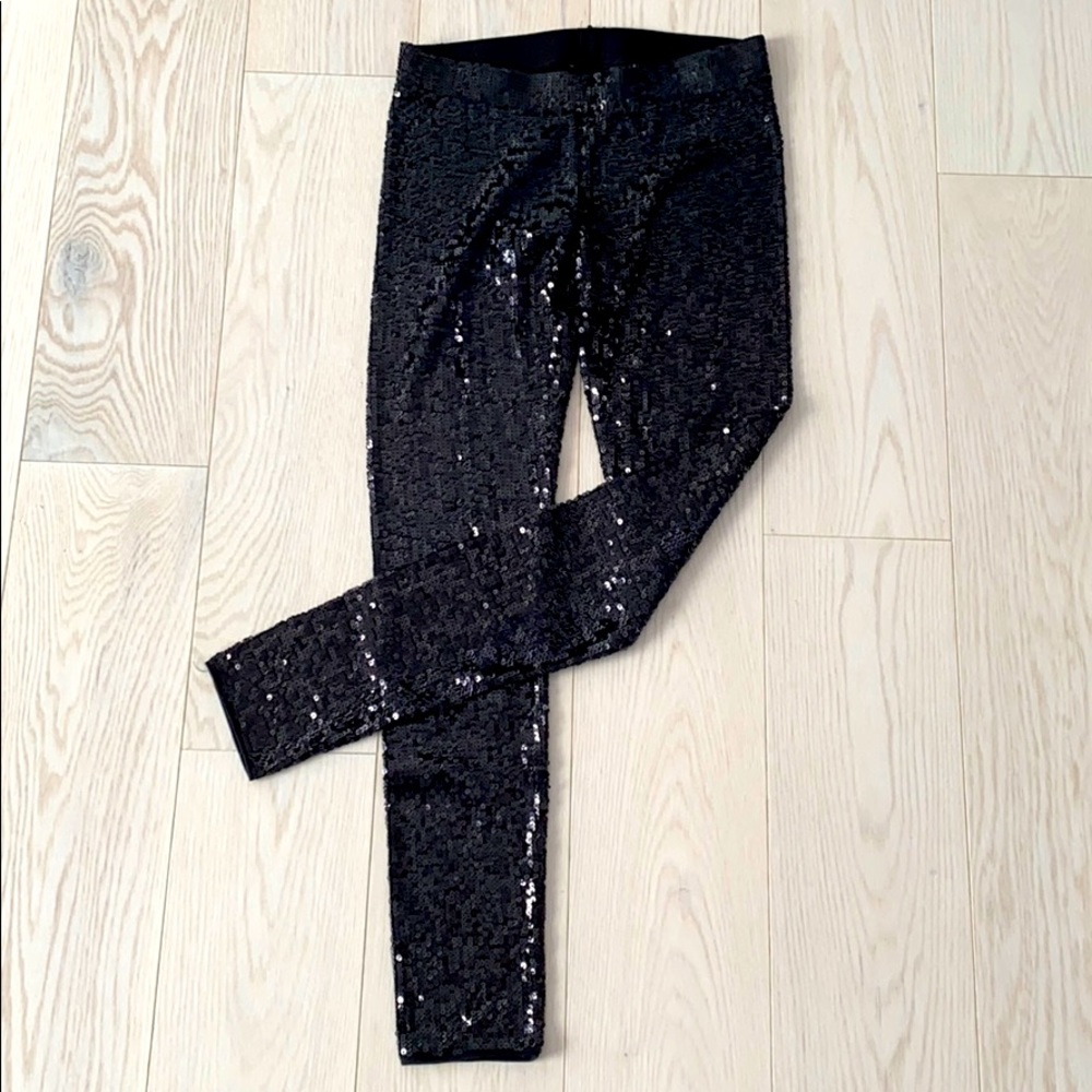 Express Design Studio Sequin Black Leggings